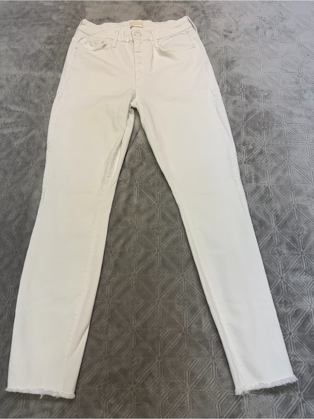 MOTHER Slim White Skinny Jeans